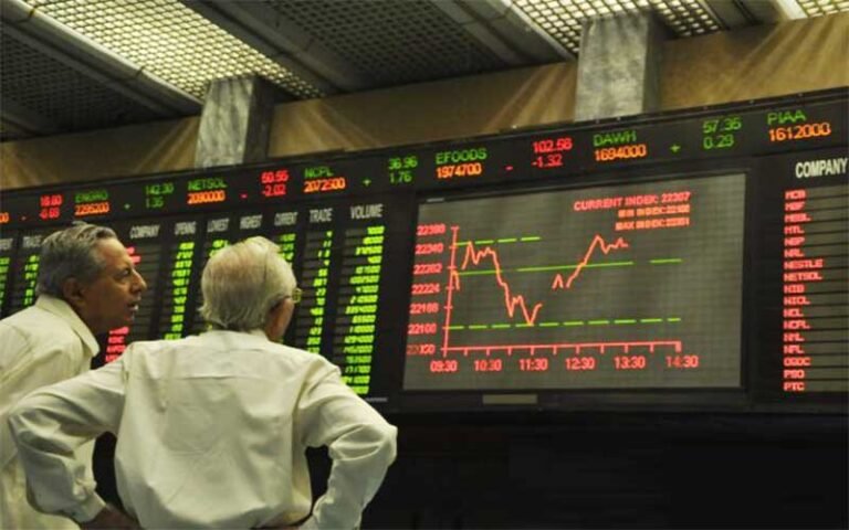 پاکستان اسٹاک ایکسچینج میں کاروباری ہفتے کے پہلے روز مثبت تیزی کا رجحان