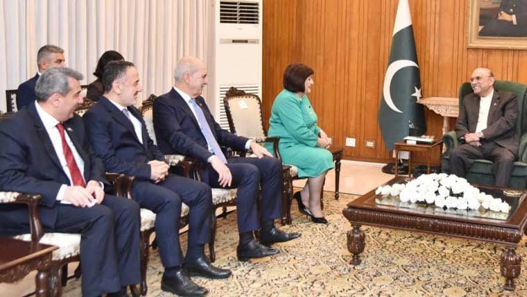 صدر آصف زرداری سے ترکیہ اور آذربائیجان کے پارلیمانی سپیکرز کی ملاقات