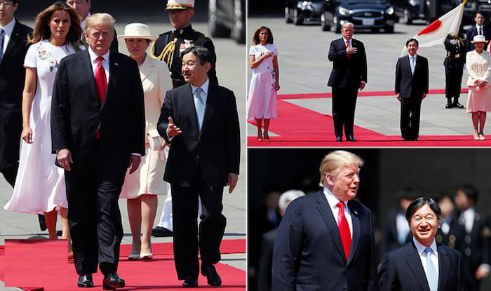 ٹرمپ جاپان پہنچ گئے ریڈکارپٹ پر شاہی استقبال کیا گیا Trump gets royal welcome in Japan
