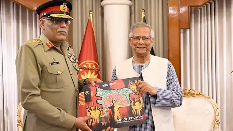 جنرل ساحر شمشاد کی بنگلہ دیش کے عبوری سربراہ سے ملاقات، دوطرفہ تعاون پر اتفاق