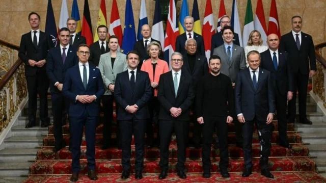 یوکرین میں کثیرالاقوامی امن فوج کی تعیناتی اور امریکی ضمانت دی جائے، یورپی رہنماؤں کامشترکہ اعلامیہ