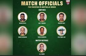 Match officials announced for Pakistan and Australia T20 series