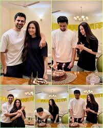 Cricketer Shoaib Malik and actress Sana Javed's simple but charming birthday party made headlines