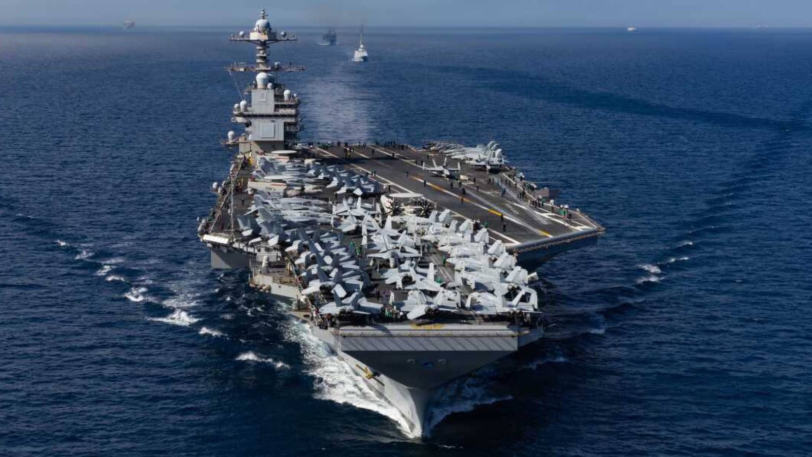 US aircraft carrier USS Gerald R. Ford leaves for Greece for repairs