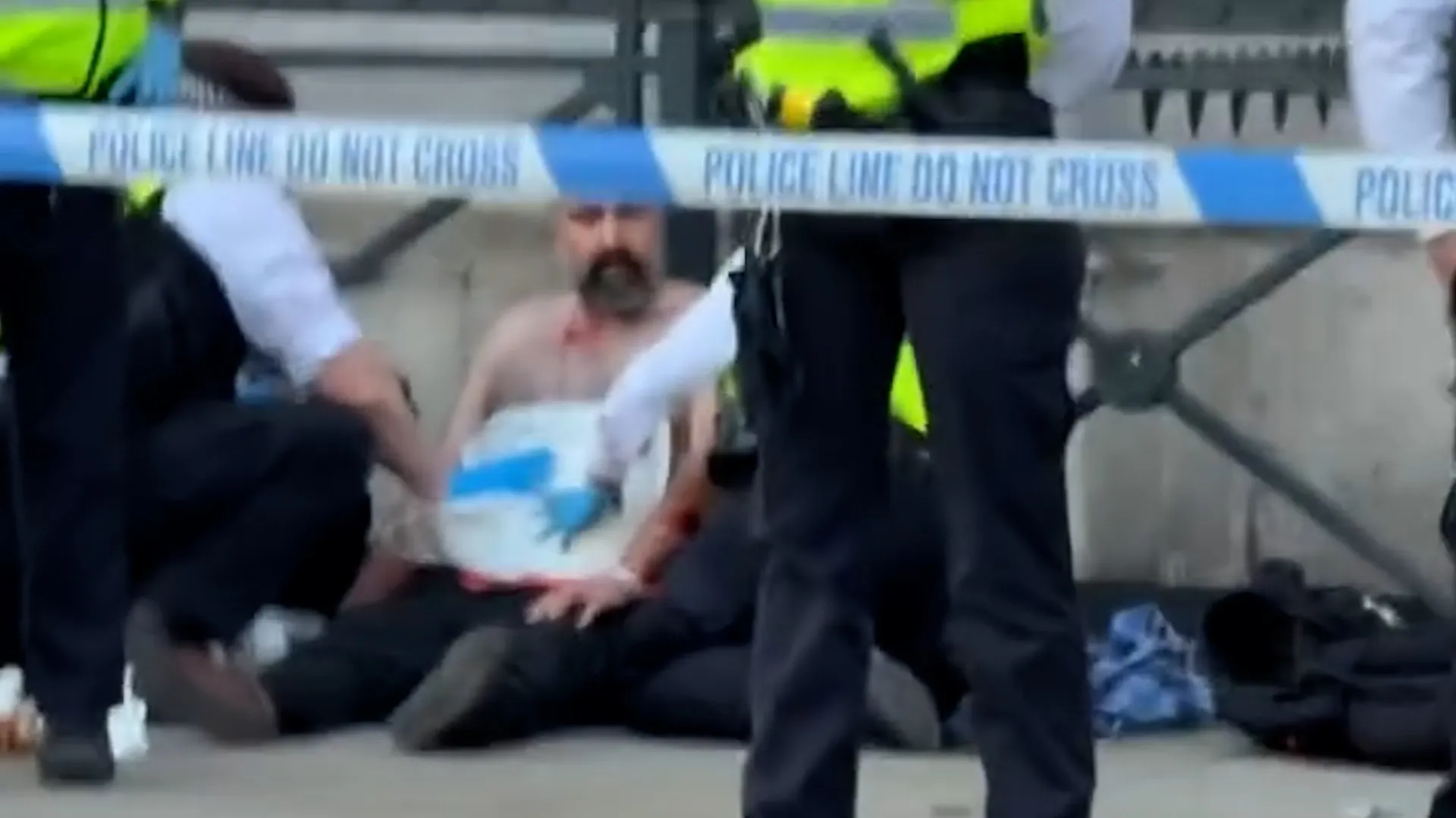 Knife attack on anti-Iran war protesters in London, several injured