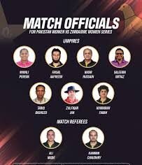 Match officials announced for Pakistan-Zimbabwe women's cricket series