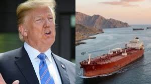 Trump's statement on oil tanker seized in the Pacific, expressing surprise at possible links with China and Iran