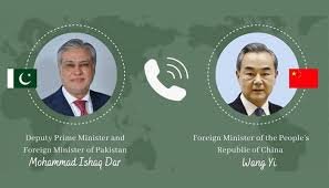 Chinese Foreign Minister Wang Yi meets with Pakistani Foreign Minister Ishaq Dar
