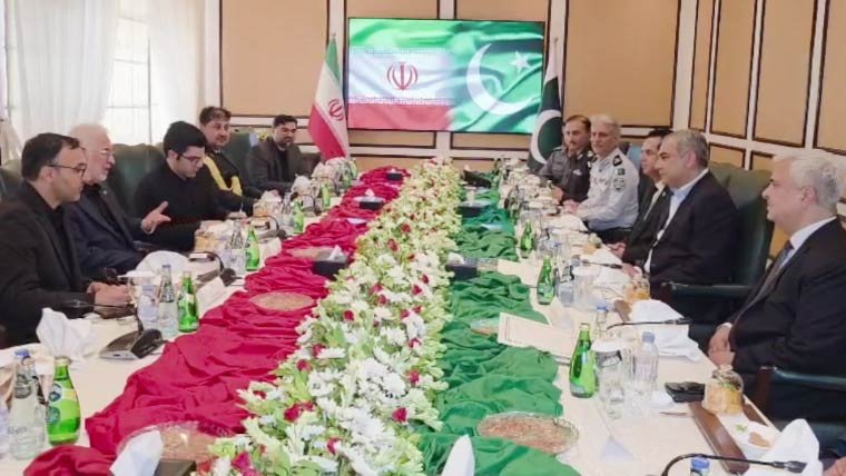 محسن نقوی کی ایرانی ہم منصب سے ملاقات، دوطرفہ تعاون بڑھانے پر اتفاق